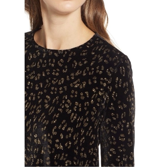 NWT- Show Me Your Mumu Toby Velvet Glitter Cheetah Mini Dress - Picture 5 of 10